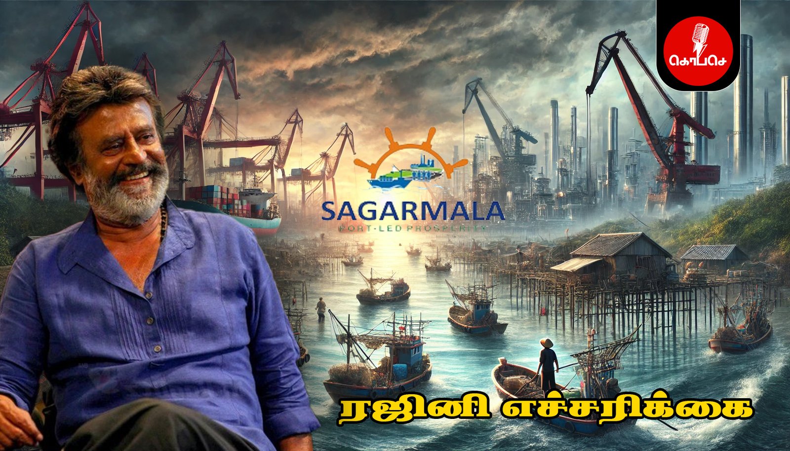 சாகர்மாலா திட்டத்திற்காக தான் ரஜினி கடல்வழி பற்றி சர்ச்சை எச்சரிக்கை :
