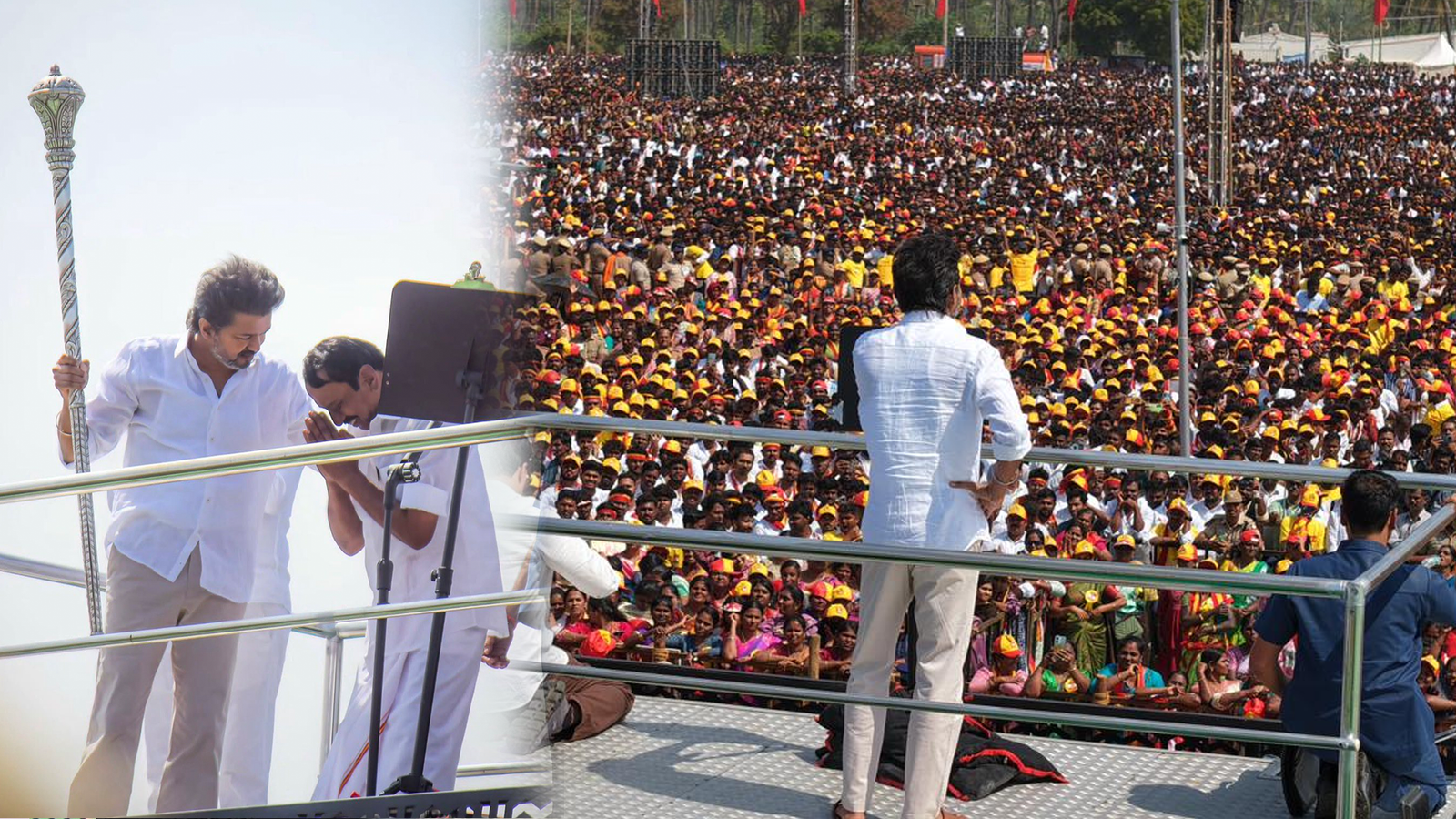 திமுக தீய சக்தி, தவெக தூய்மையான சக்தி”: கரூர் சோகத்திற்குப் பிறகு விஜய்யின் பிரம்மாண்ட அரசியல் மீள்வருகை