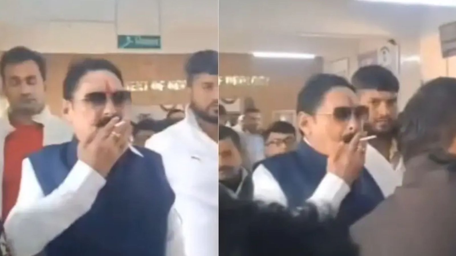 மருத்துவமனையில் சிகரெட் பிடித்த ‘பாகுபலி’ எம்.எல்.ஏ: பீகாரில் வெடித்தது அரசியல் சர்ச்சை!