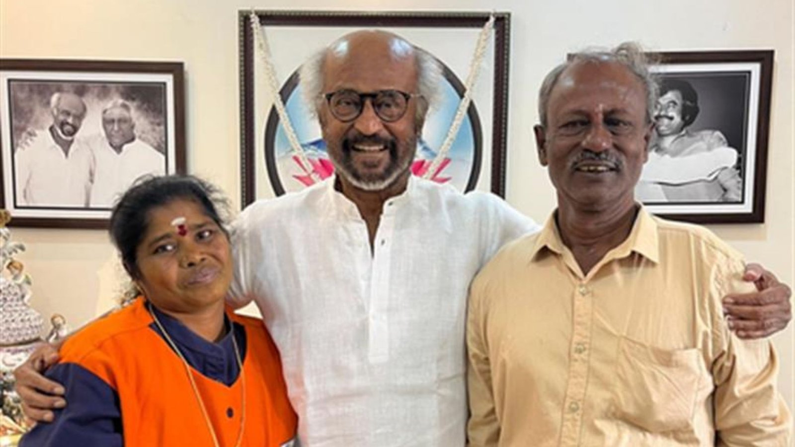 நேர்மையின் சிகரம் பத்மா! நேரில் அழைத்து தங்கச் சங்கிலி பரிசளித்த ரஜினிகாந்த்!