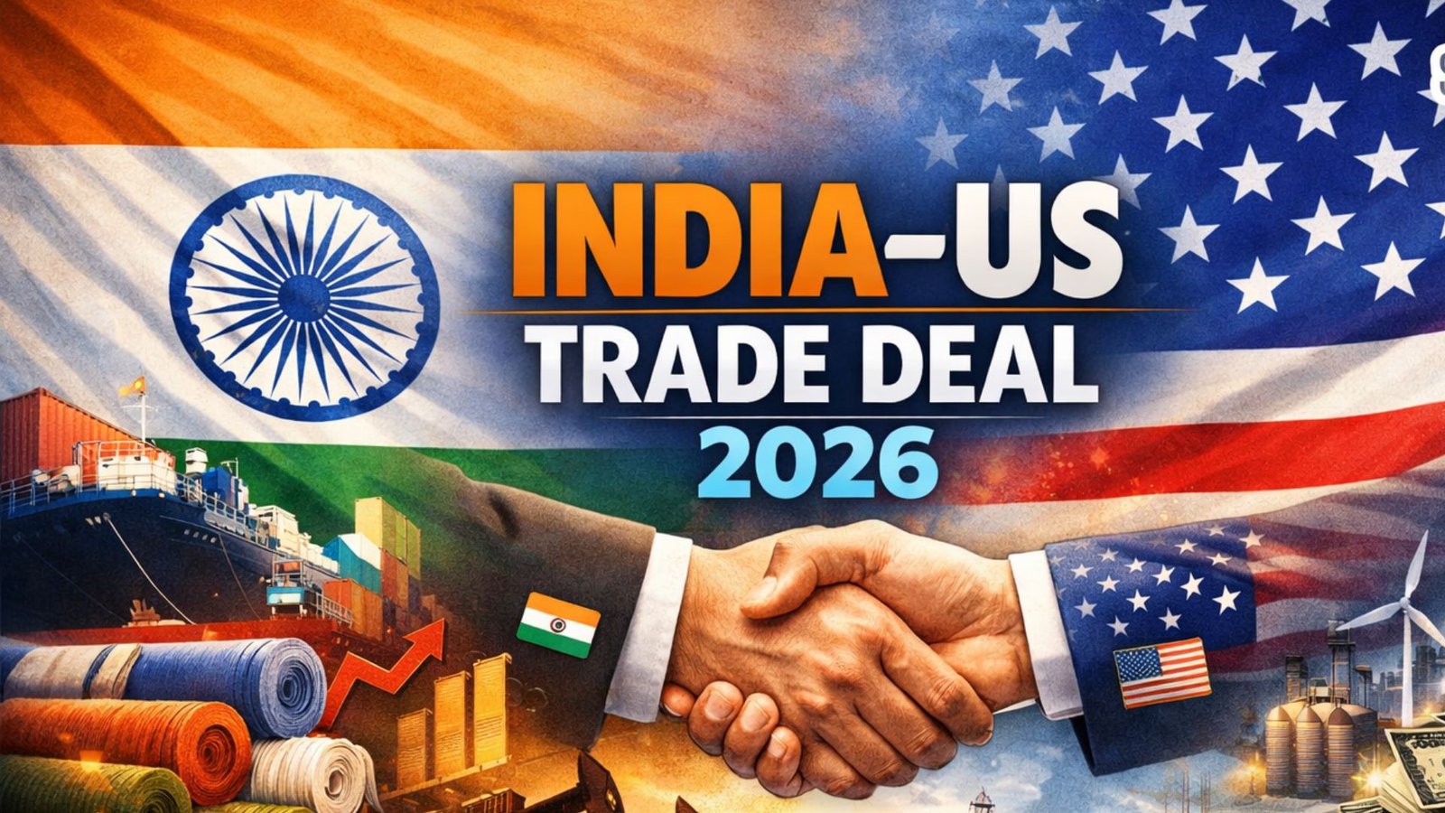 இந்தியா-அமெரிக்கா வர்த்தகப் புரட்சி 2026: 18% வரி குறைப்பு முதல் $500 பில்லியன் இறக்குமதி வரை – முழு விபரம்!