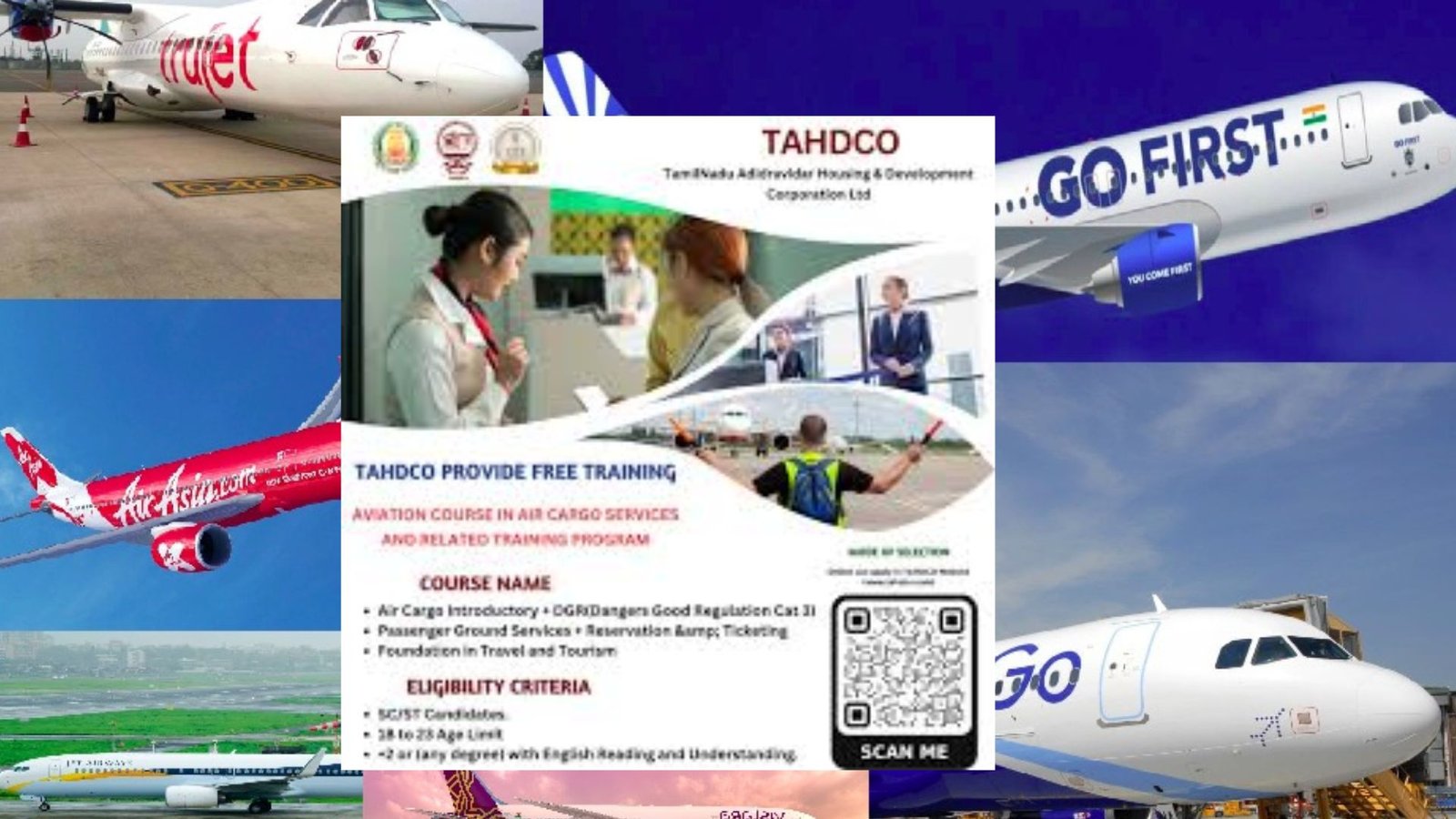 விமானத் துறையில் வேலைவாய்ப்பு: SC, ST இளைஞர்களுக்கு தாட்கோ வழங்கும் இலவச பயிற்சி!