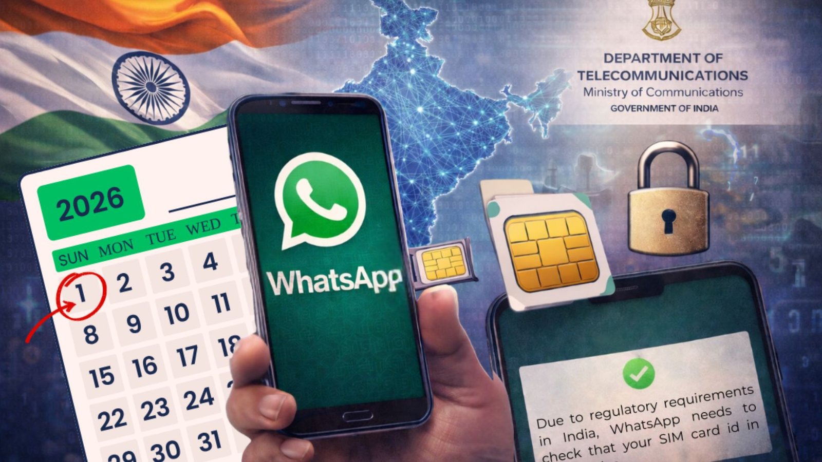 இனி போனில் சிம் கார்டு இருந்தால் மட்டுமே வாட்ஸ்அப்! – மத்திய அரசின் புதிய ‘டெலிகாம் சைபர் செக்யூரிட்டி’ விதிகள் அமல்.