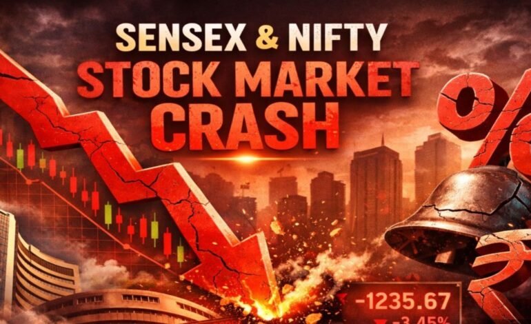 பங்குச்சந்தையில் ரத்த ஆறு: ஒரே நாளில் 12 லட்சம் கோடி காலி! சென்செக்ஸ் 2,496 புள்ளிகள் சரிவு!