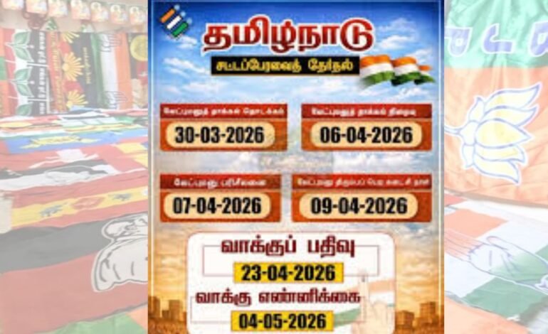 தமிழகத் தேர்தல் 2026: வேட்புமனுத் தாக்கலுக்கு இன்று கடைசி நாள்! – அலைமோதும் அரசியல் கட்சிகள்.