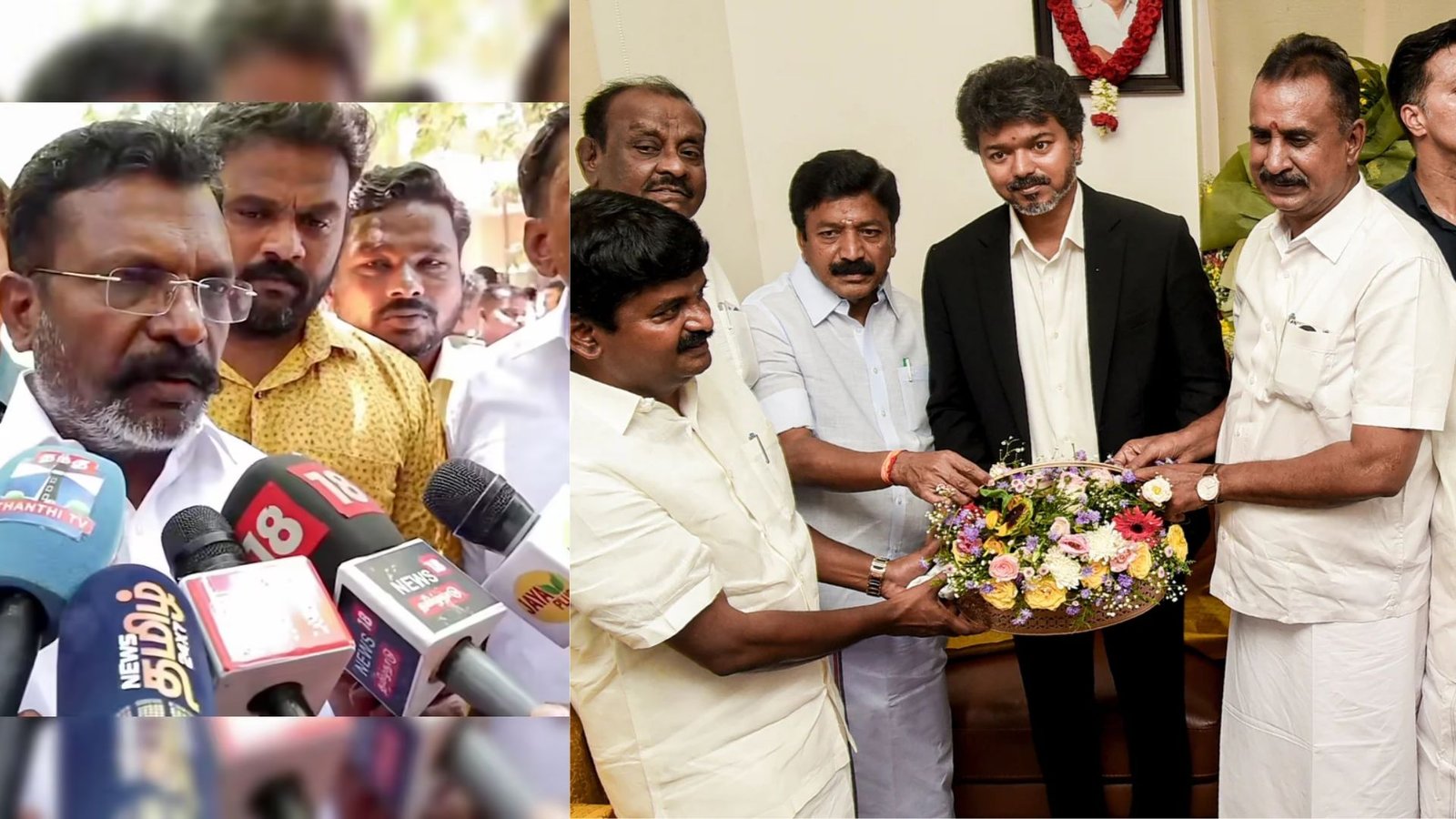அமைச்சரவையில் அதிமுகவுக்கு இடமில்லை! தவெக உறுதி அளித்துள்ளதாக திருமாவளவன் அதிரடி பேட்டி!
