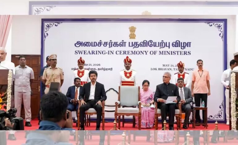 Abstract clean layout illustrating institutional government protocols and event management guidelines in Tamil Nadu.