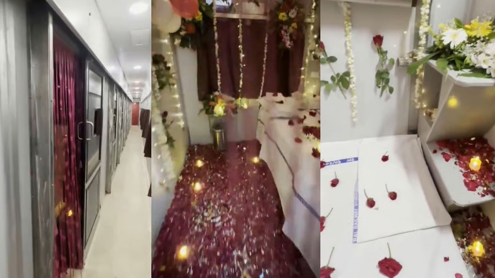 விரைவு ரயிலில் புதுமண தம்பதிக்காக முதல் இரவு அறை அலங்காரம்: டிக்கெட் பரிசோதகர் சஸ்பெண்ட்