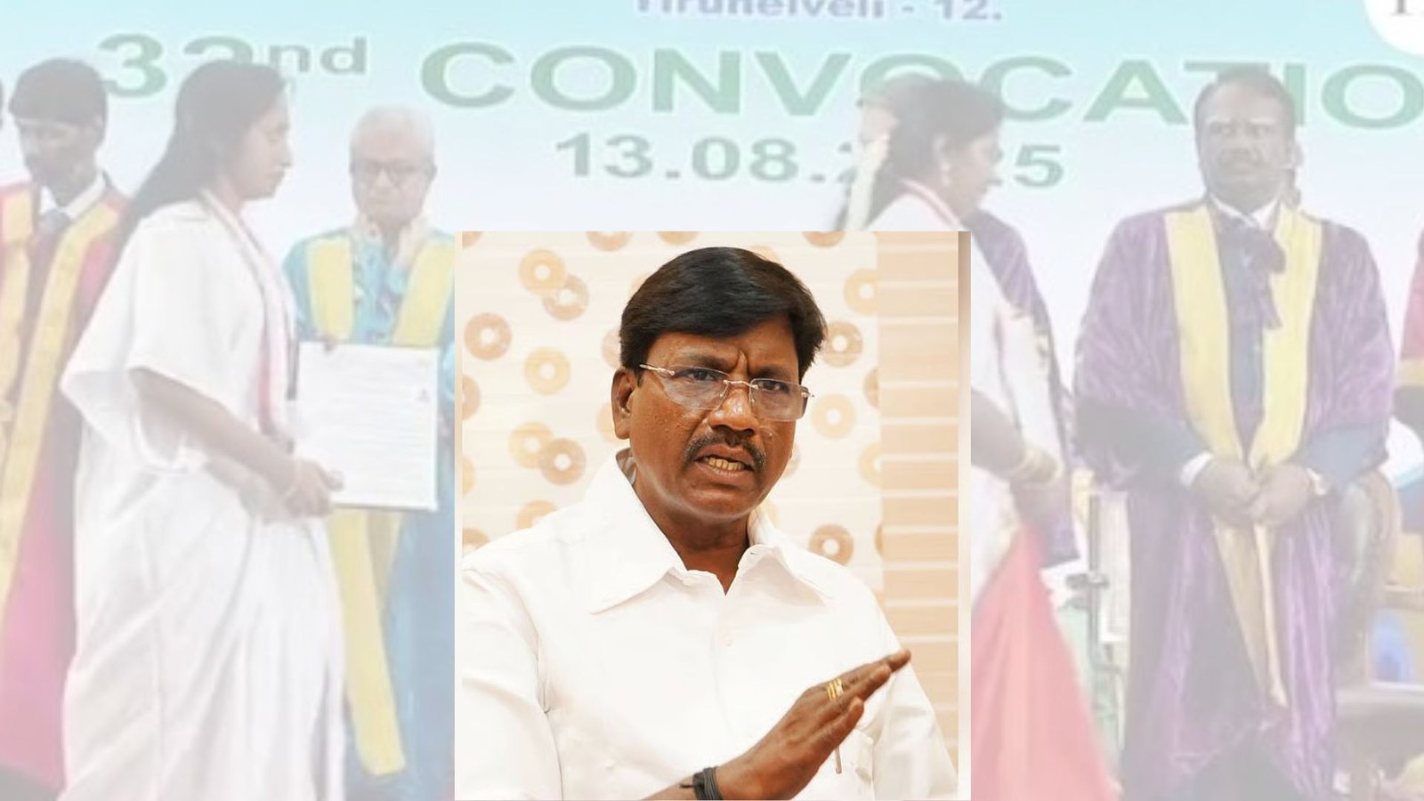 மனோன்மணியம் சுந்தரனார் பல்கலைக்கழக பட்டமளிப்பு விழாவை புறக்கணித்த அமைச்சர் விஸ்வநாதன்; தமிழ்த்தாய் வாழ்த்து விவகாரம் சர்ச்சை