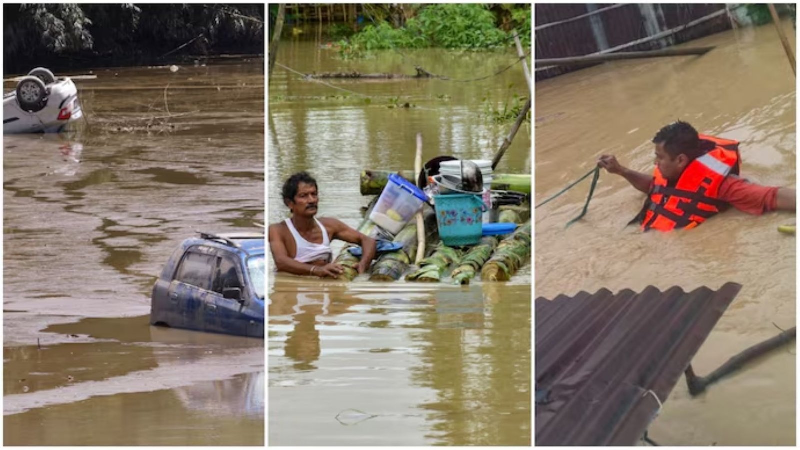 அசாமில் பாயும் பெருவெள்ளம்! பலி எண்ணிக்கை 78 ஆக உயர்வு! 3 லட்சம் மக்கள் பாதிப்பு!