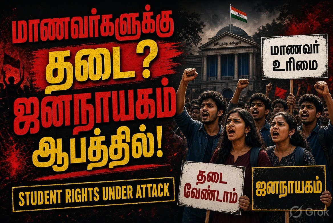 “மாணவர் உரிமைகளைப் பறிப்பதா?” – தவெக அரசைக் கண்டித்து நாளை மாநிலம் தழுவிய போராட்டம்!