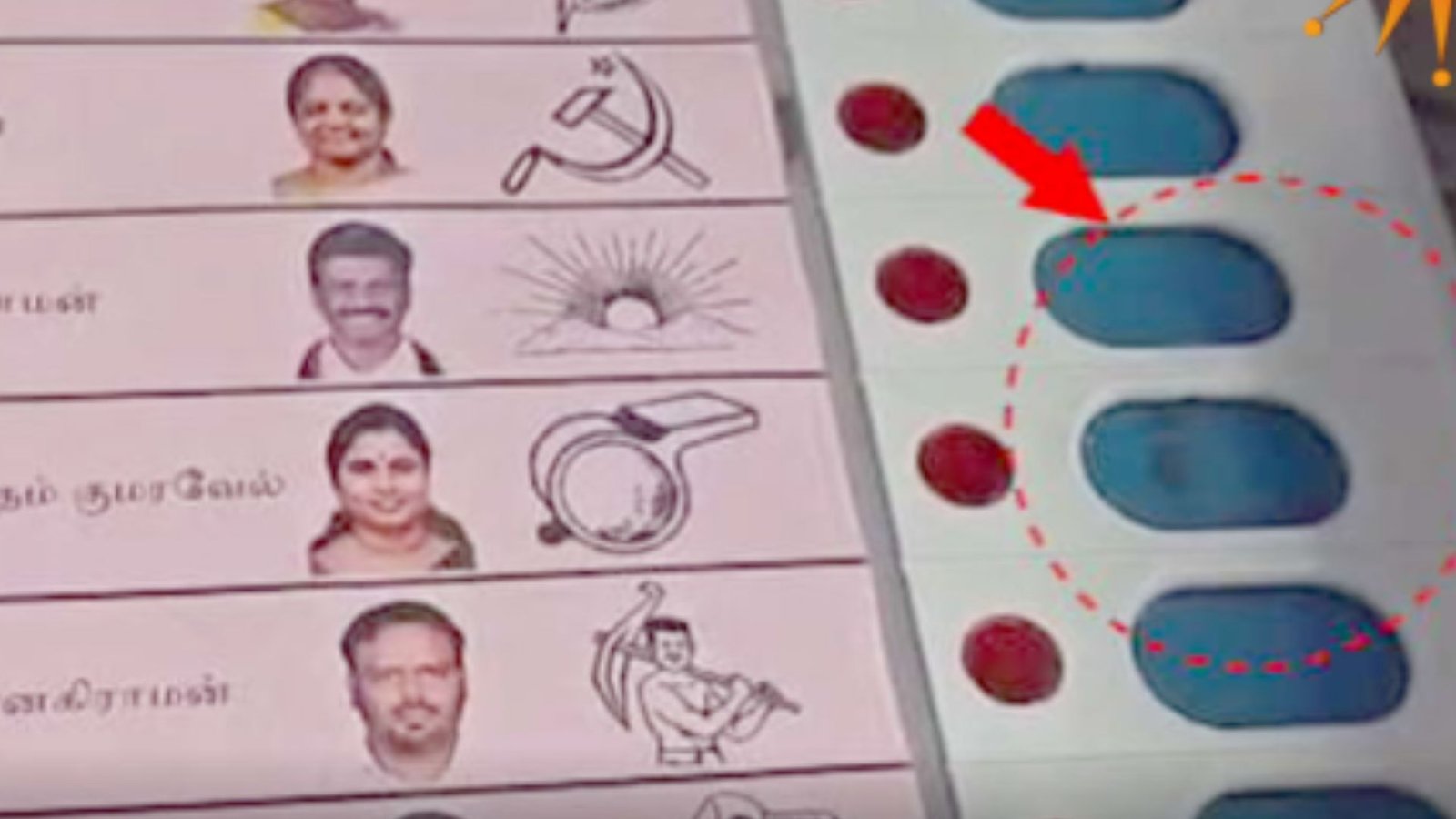“விசில் சின்னத்தில் கறுப்பு மை!” – மதுராந்தகத்தில் தற்காலிகமாக நிறுத்தப்பட்ட வாக்குப்பதிவு!